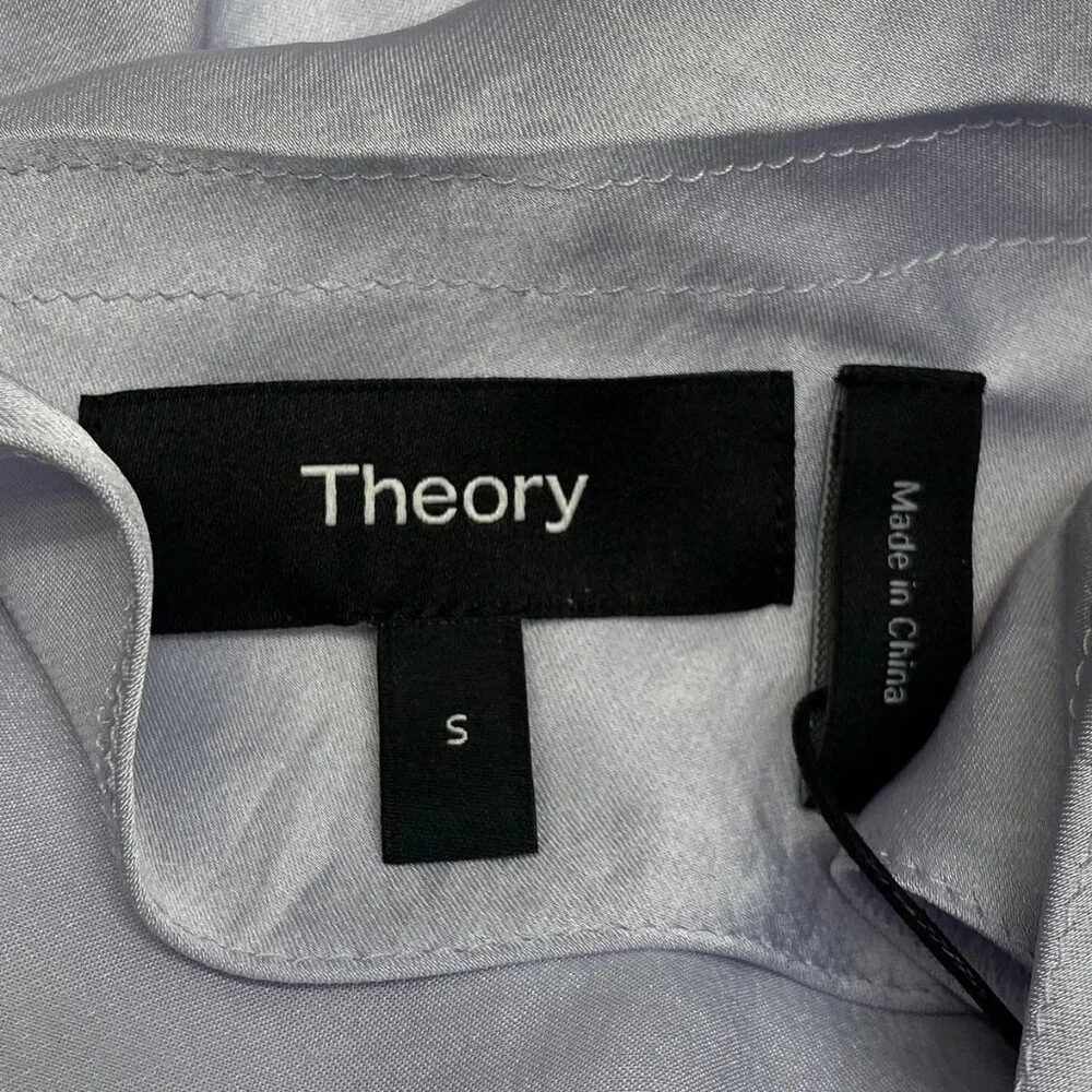 NEW THEORY Womens Maxi Dress Hydrangea Purple Size S Scoop Neck Cowl Back - Picture 7 of 10